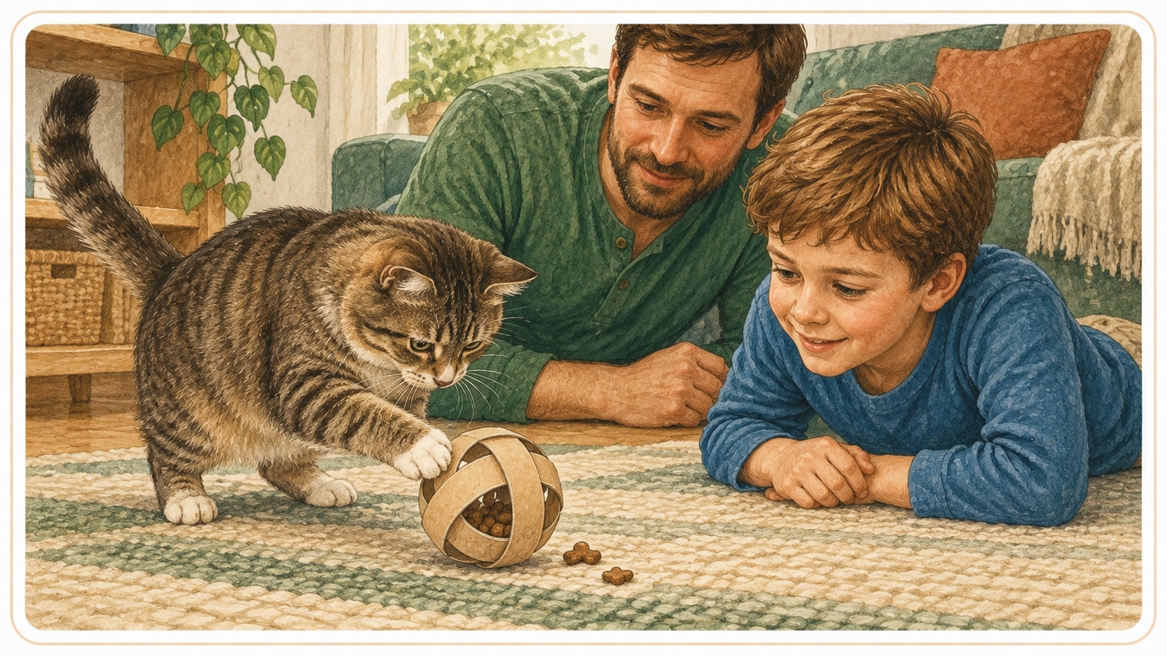 Головоломка с кормом для кошки — иллюстрация 3